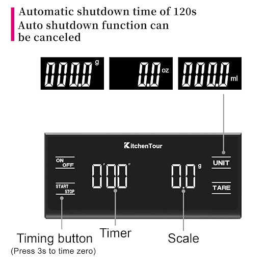 KitchenTour Coffee Scale with Timer - Image 3