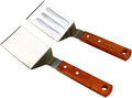 KLAQQED 2 PCS Metal Spatula for Cast Iron Skillet, Stainless Steel Grill by KLAQQEDBrand