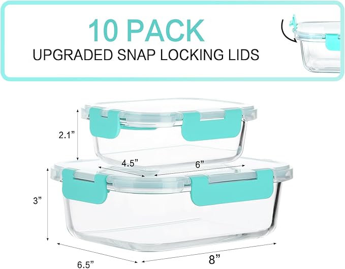 Glass Meal Prep Containers - Image 2