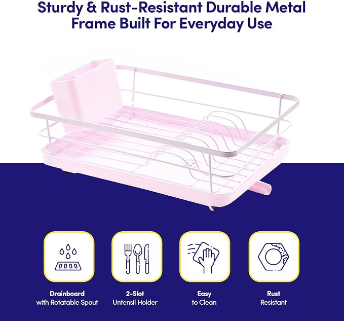 Dish Drying Rack 3 Piece Dish Drainer - Image 3
