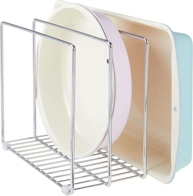 mDesign 3 Slot Tray and Pan Rack — Metal Wire Rack by mDesign