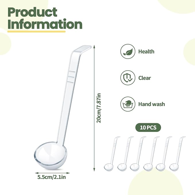 10 Pcs 1 Oz Small Ladle 7.87 Inches Mini Ladles - Image 2