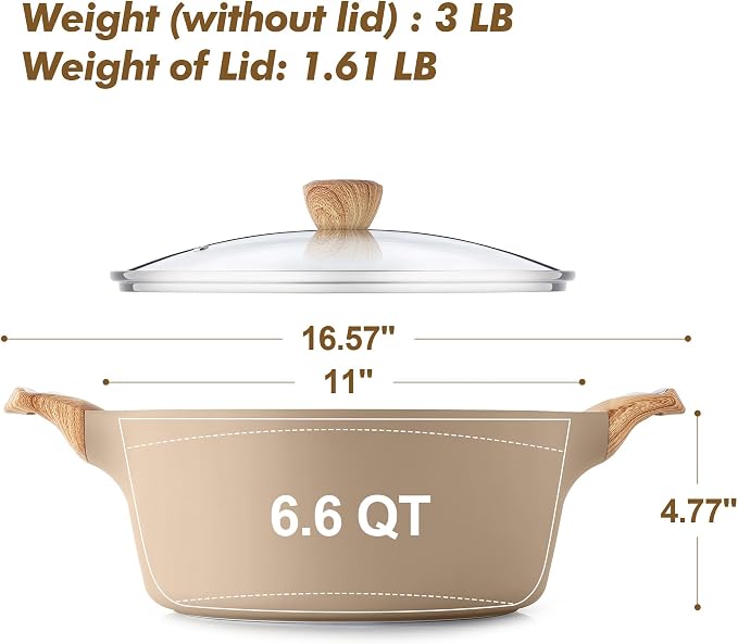 SENSARTE Ceramic Nonstick Stock Pot - Image 6