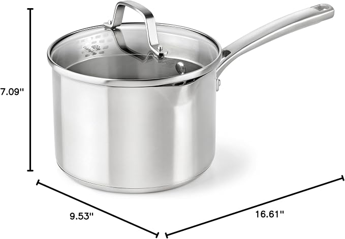 Calphalon Classic Stainless Steel Sauce Pan, Impact-Bonded Aluminum Base - Image 7