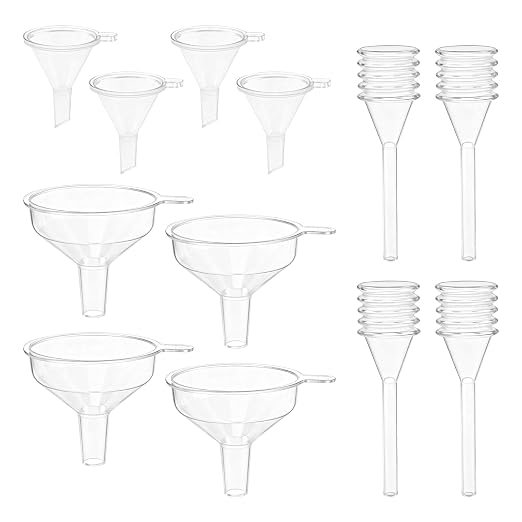 Mini Funnel Kit, 12-Piece Set: 8 Small Funnels + 4 Mini Droppers, Food-Grade PP by Unknown