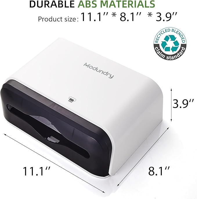 Wall Mount Paper Towel Dispenser, Adhesive No-Drill or Screw Install, Holds 200 - Image 3