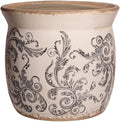 Rustic Ceramic Planter & Kitchen Utensil Holder, 6.21 Inch Vintage Crackle by XiaanJiaju