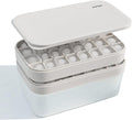 Ice Cube Tray Set with Lid & Bin, 2 Silicone Trays, Easy-Release, Leak-Proof by yuriya