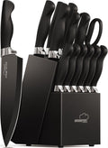 Amorston Knife Set, 15 Pieces Kitchen Knives Set by Amorston