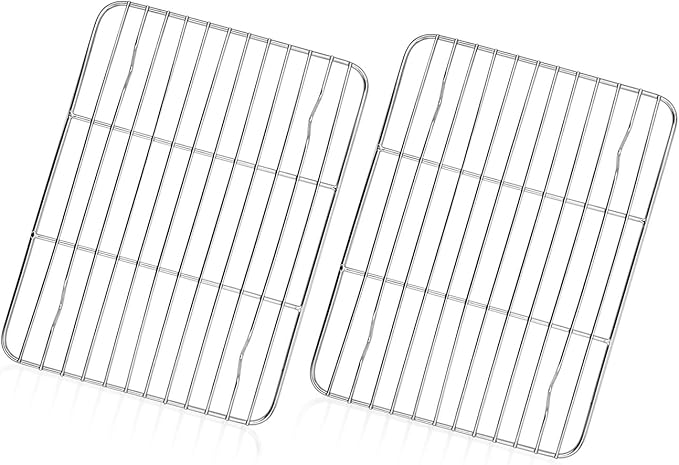TeamFar Cooling Rack, 8.75” x 6.25” Stainless Steel Wire Baking Rack by TeamFar