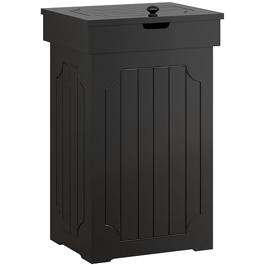 Function Home Trash Can Cabinet, 13 Gallon Kitchen Garbage Can, Wood Recycling by FunctionHome