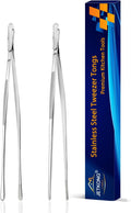 JETKONG 2 Pcs 9-Inch Kitchen Tweezers Cooking Tweezers Stainless Steel