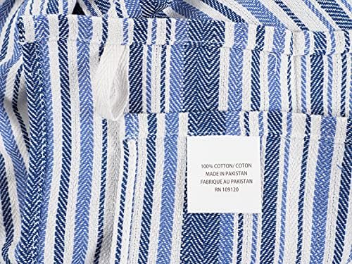 KAF Home Assorted Flat Kitchen Towels - Set of 10, 18 x 28 Inch (Navy)