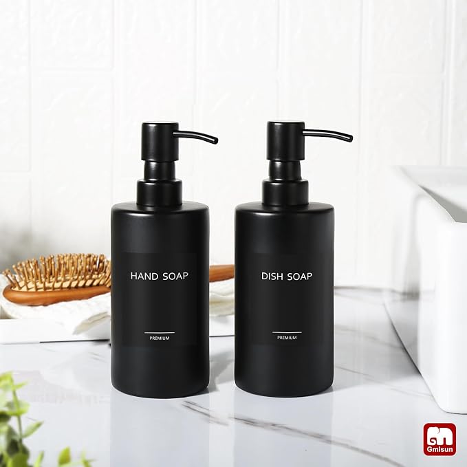 GMISUN Black Soap Dispenser, Hand Soap Dispenser Bathroom, Hand and Dish - Image 6