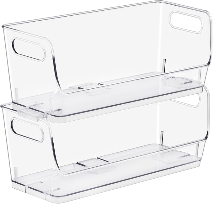 Sorbus Stackable Storage Bins Open Front, Pantry Bins by Sorbus
