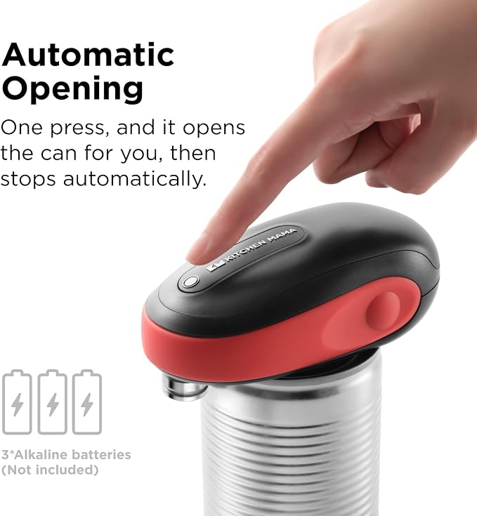 Kitchen Mama One-To-Go Electric Can Opener: One Touch, Auto Stop, Smooth Edge - Image 2