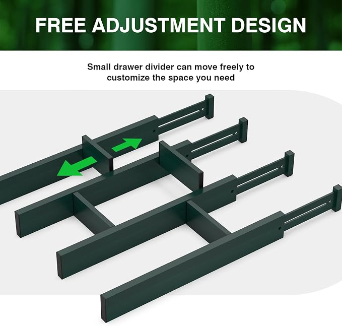 ANTOWIN Expandable Bamboo Drawer Dividers Organizers, Drawer Separators Splitter - Image 6