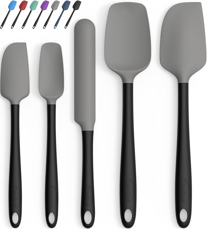 Coukre Silicone Spatula Set of 5, High Temperature Resistant, Food Grade by Coukre