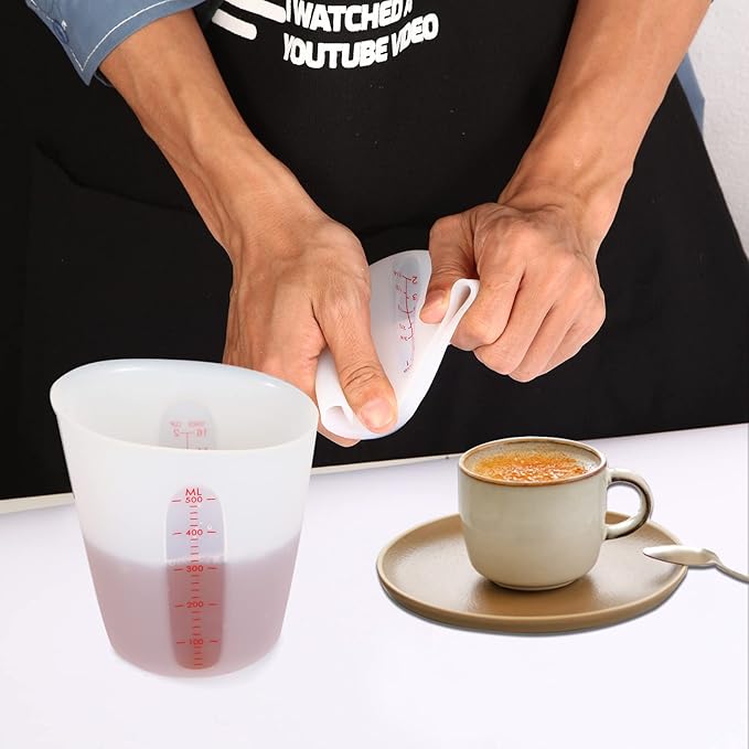 ZUYEE Silicone Measuring Cups Flexible Measure Cups Chocolate Melting Squeeze - Image 3