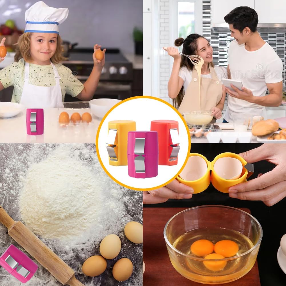 3pcs Egg Shell Opener for Hard Boiled Eggs Stainless Steel Egg Peeler