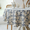 YiHomer Pastoral Round Table Cloth 100% Polyester Fabric 60 Inch