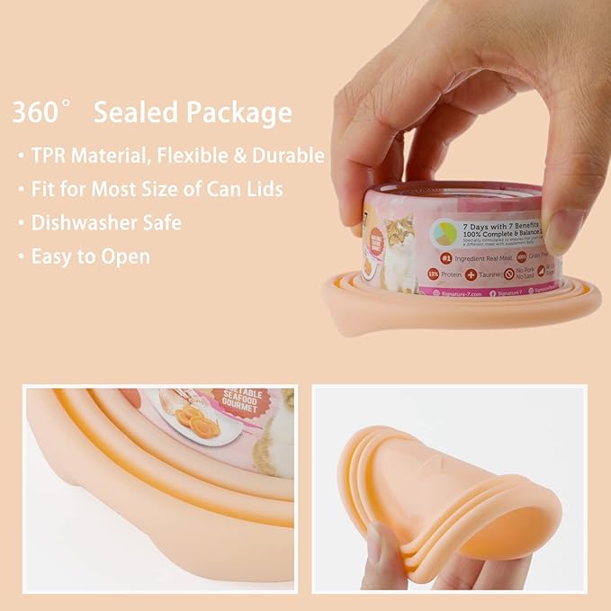 KALAMANDA 6 PCS Pet Food Can Cover Lids - Image 3