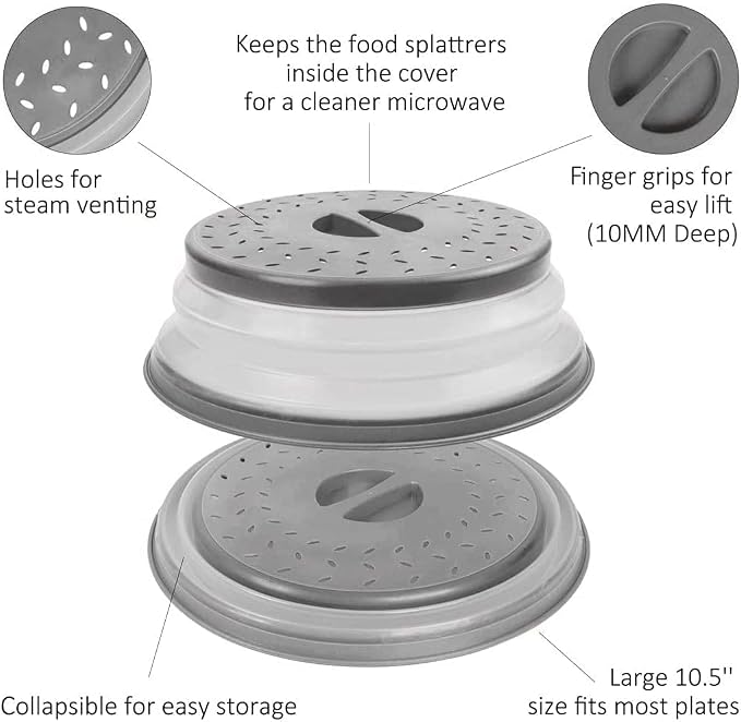 10.5" Microwave Splatter Cover for Food - Image 3
