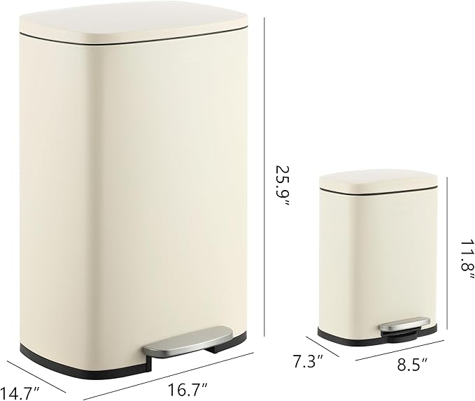 happimess HPM1006F Connor Rectangular 13-Gallon Trash Can - Image 4
