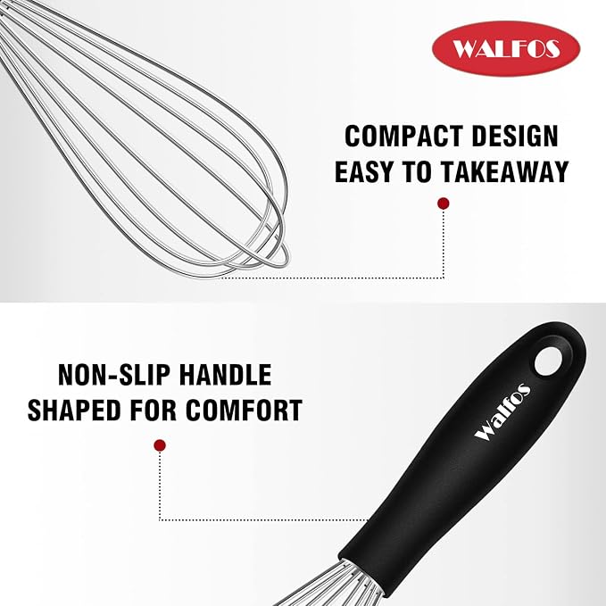 Walfos Mini Stainless Steel Whisk - Image 6