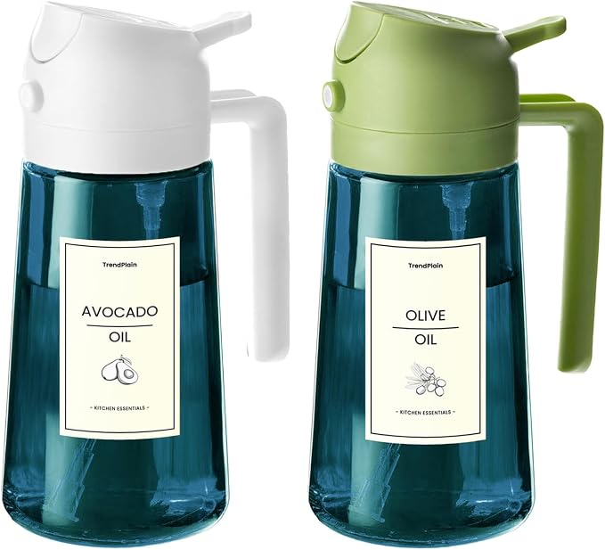 TrendPlain 16oz/470ml Blue Glass Olive Oil Sprayer by TrendPlain