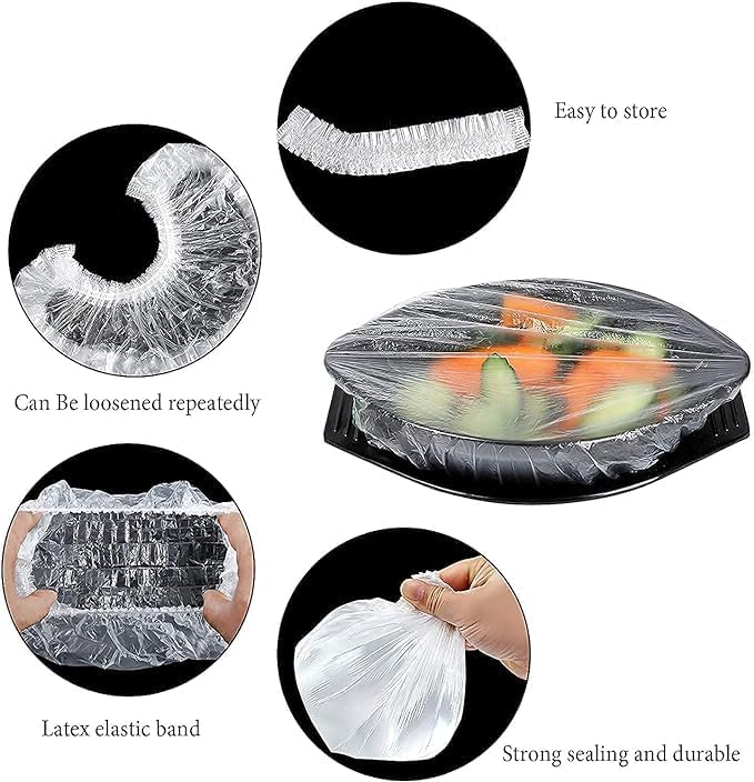 Fresh Keeping Bags, Plastic Sealing Bags Food Cover, Universal Kitchen Wrap - Image 4