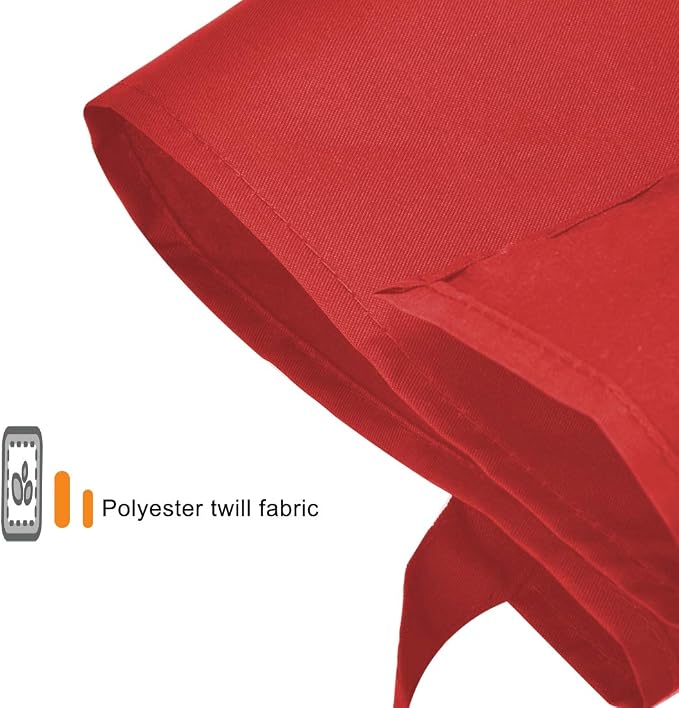 Total 12 PCS Plain Red Bib Apron - Image 3