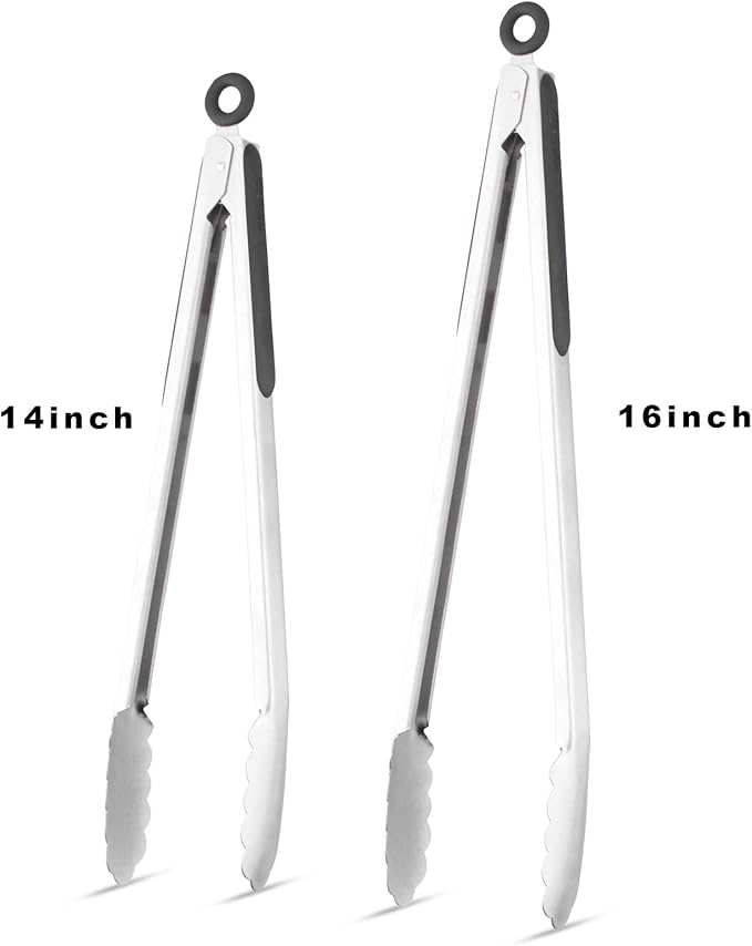 304 Stainless Steel Kitchen Cooking Tongs - Image 4