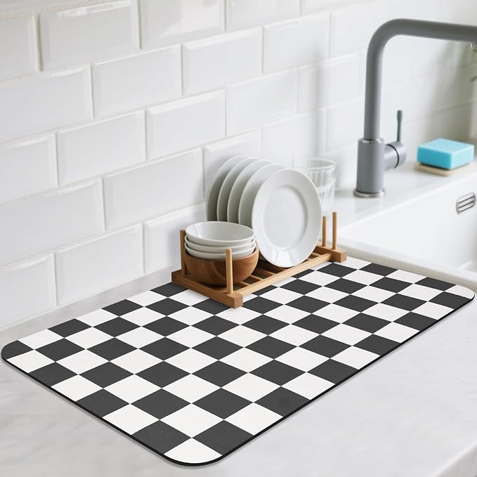 CooRug Checkered Dish Drying Mat by CooRug