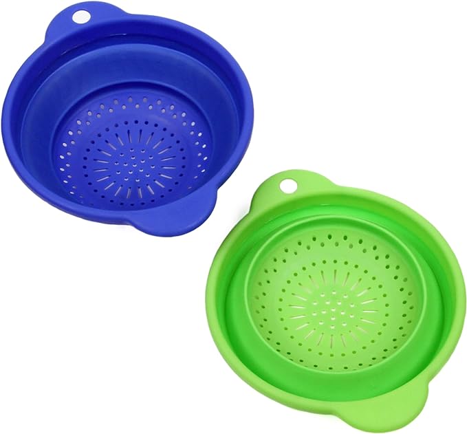 Chef Craft Select Silicone Plastic Colander, 8 inch, Color May Vary by ChefCraft