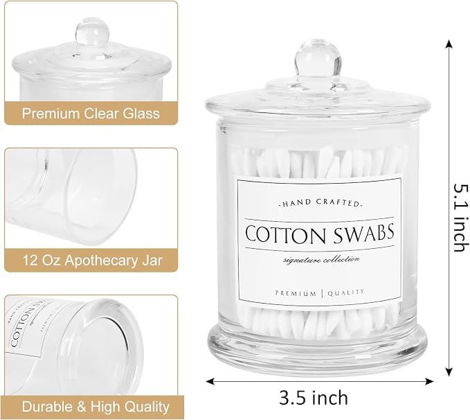 Volisnova 2 Pack Farmhouse Apothecary Jars - Image 2