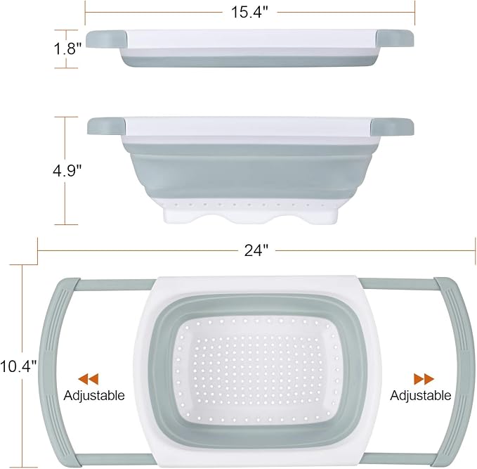 Colander Collapsible, Kitchen Strainer Colander, Collapsible Colander - Image 3