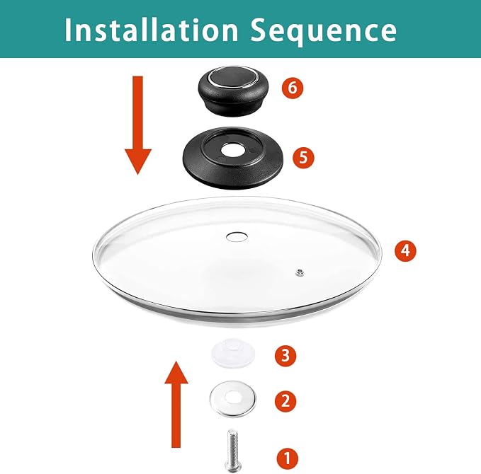 10 Inch Pan Lid 10" Tempered Glass Lid - Image 4