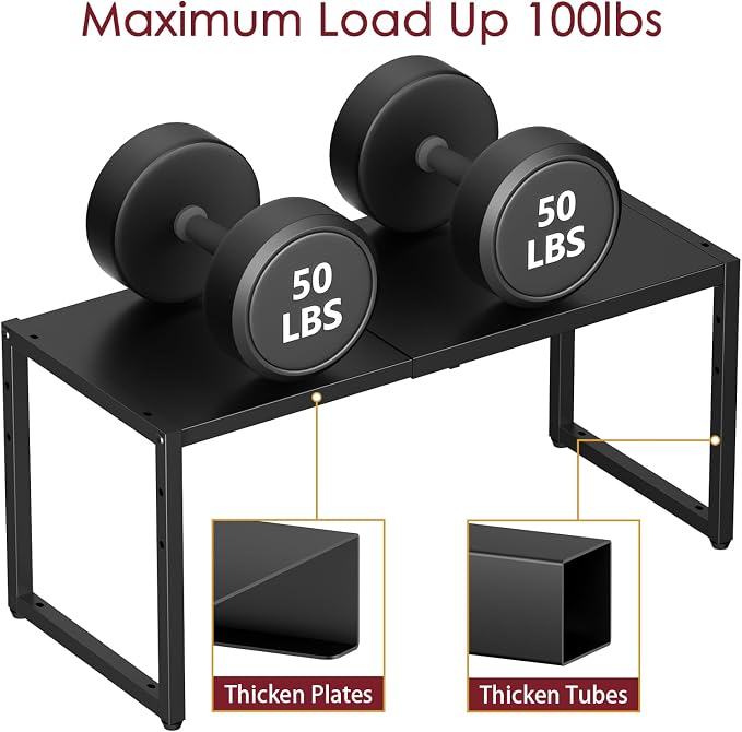 Expandable Kitchen Storage Shelves, 110LBS Heavy Duty Metal Garage Shelving - Image 3