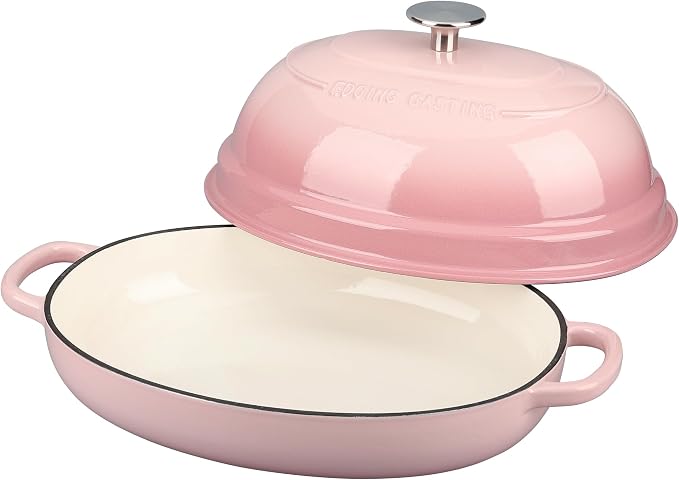 EDGING CASTING Enameled Oval Cast Iron Dutch Oven Pot - Image 4