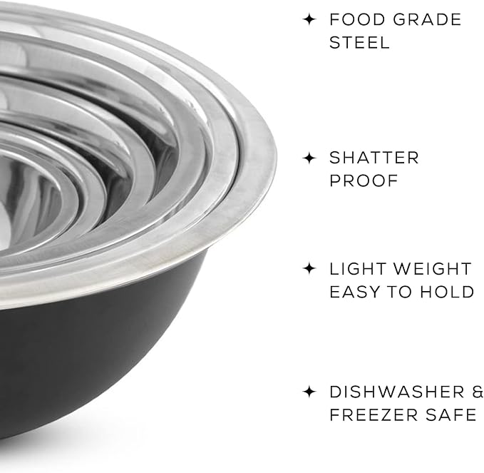 JoyJolt Stainless Steel Mixing Bowl Set - Image 3
