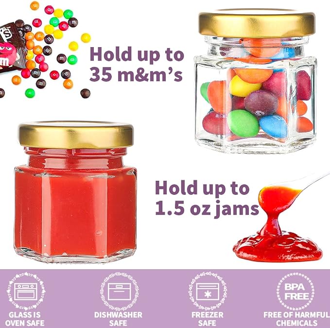 Syntic 60 Pcs Small Glass Containers - Image 5