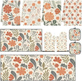 10 Pack Kitchen Decor and Accessories Set, Floral Orange