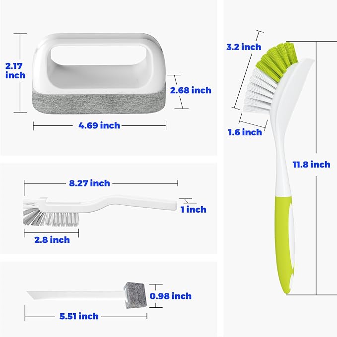 Holikme Cleaning Brush Set, Scouring Pad - Image 6