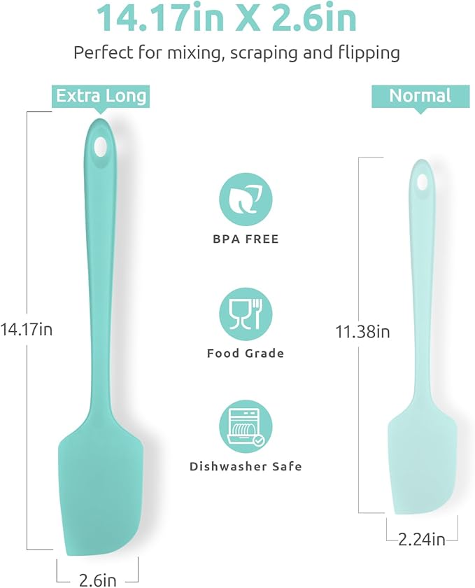 14in Extra Large Silicone Spatula: U-Taste 600ºF Heat Resistant Flexible - Image 2