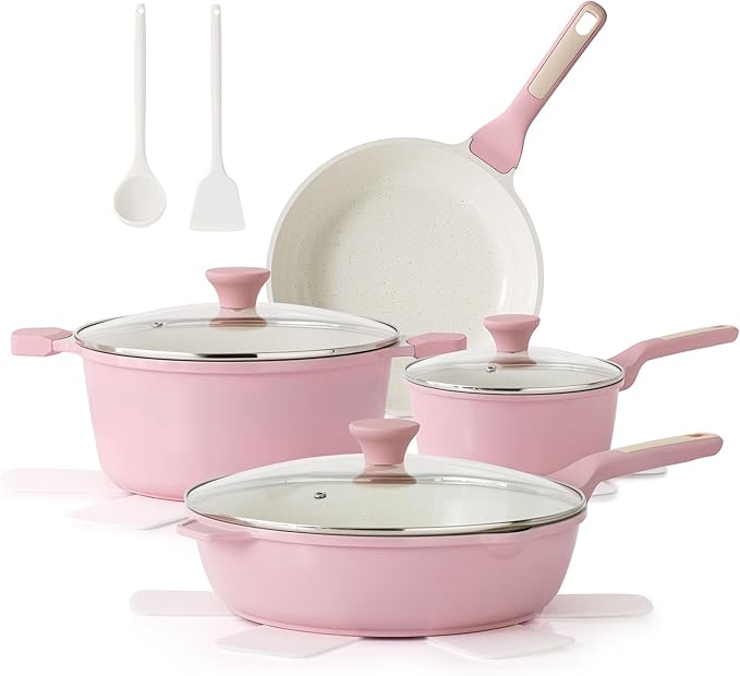 SENSARTE Nonstick Ceramic Cookware Set Large 13-Piece, Healthy Pots and Pans by SENSARTE