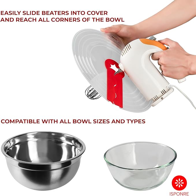 12 Inches Silicone Hand Mixer Splatter Guard, Compatible - Image 4