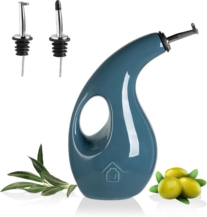 Sweejar Ceramic Olive Oil Dispenser Bottle, 24 Oz Opaque Cruet Protects EVOO by Sweejarco1949