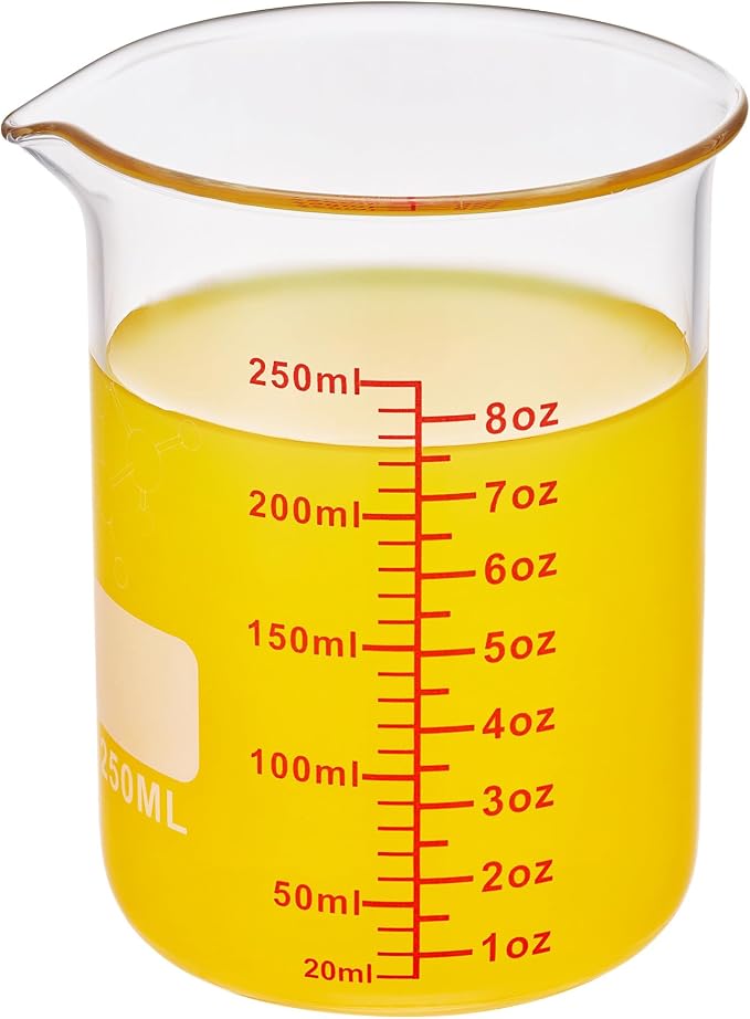 High Borosilicate Glass Measuring Cup-V-Shaped Spout, 250ml Glass Measuring - Image 7