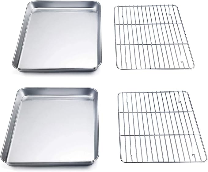 TeamFar 9'' x 7'' x 1'' Toaster Oven Pan by TeamFar